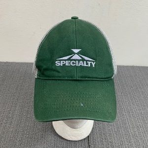 Specialty Trucker Hat Mens OSFA Green Gray Mesh Back Strapback Cap K-Products